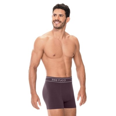 Cueca Boxer Linear Sem Costura Roxo