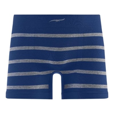 Cueca Boxer Listrada sem Costura Cobalto