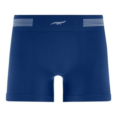 Cueca Boxer Listras Laterais sem Costura Azul