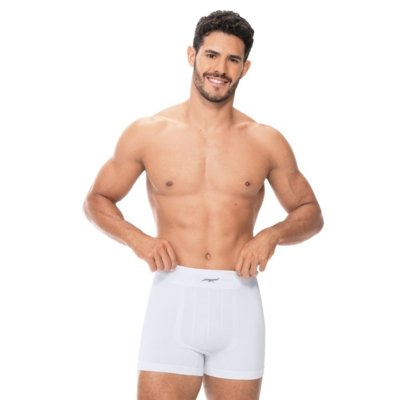 Cueca Boxer Sem Costura Branco