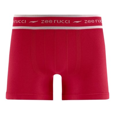 Cueca Boxer Sem Costura Cós Listra Vermelho