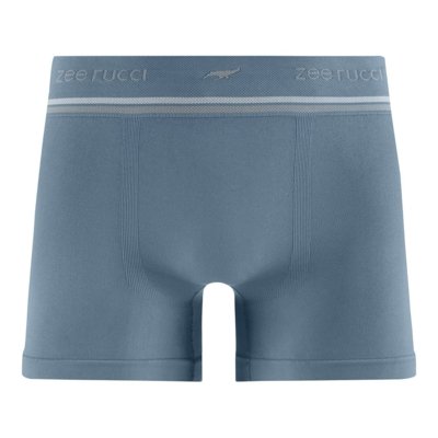 Cueca Boxer sem Costura Lisa Azul