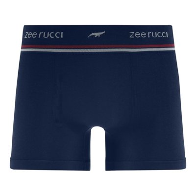Cueca Boxer sem Costura Lisa Azul Escuro