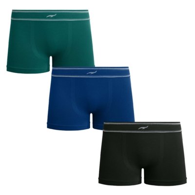 Kit 3 Peças Cueca Boxer Infantil Sem Costura