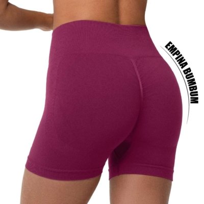 Short Fitness com Detalhe Anatômico Marsala