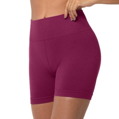 Short Fitness com Detalhe Anatômico Marsala