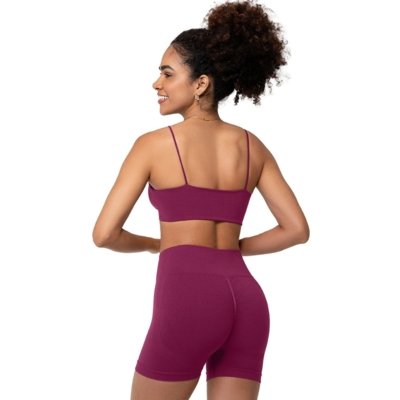 Short Fitness com Detalhe Anatômico Marsala