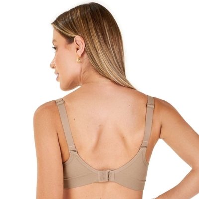 Sutiã Comfort Base com Bojo sem Costura Bege Zee Rucci