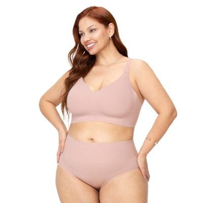 Sutiã Laser Plus Size Termofusionado Reforçado Alças Largas Bojo Fixo Rosa