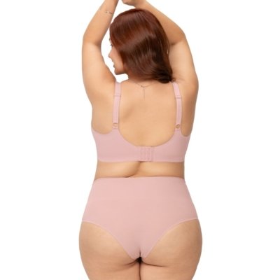 Sutiã Laser Plus Size Termofusionado Reforçado Alças Largas Bojo Fixo Rosa