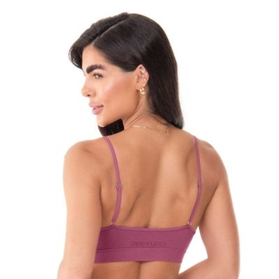 Sutiã Top Comfort sem Costura com Alças Reguláveis Dusty Pink Zee Rucci