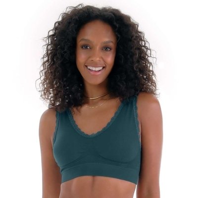 Sutiã Top com Renda e Bojo Removível sem Costura Midnight Zee Rucci
