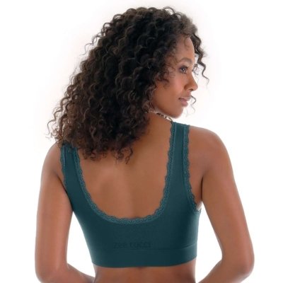 Sutiã Top com Renda e Bojo Removível sem Costura Midnight Zee Rucci