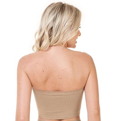 Top Faixa sem Costura Bege Zee Rucci