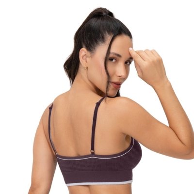 Top Fitness Alças Reguláveis Bojo Removível Roxo