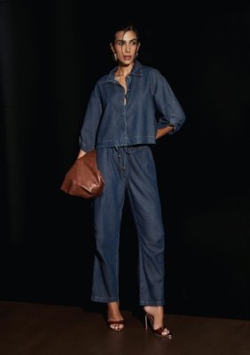 Calca Jeans Reta Porto - Azul