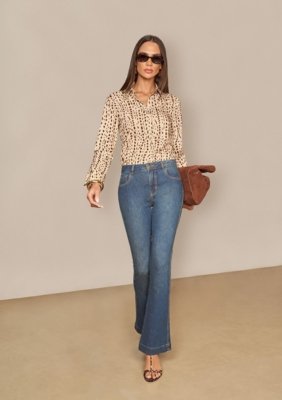 Calça Zinco Boot Cut Média - Azul