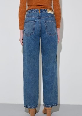 Calça Zinco Reta Alta Azul