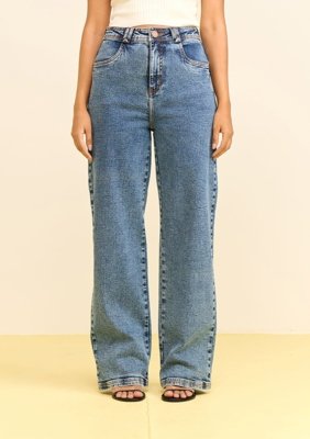 Calça Zinco Wide Alta Azul