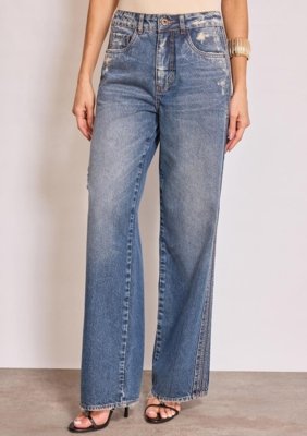 Calça Zinco Wide Média - Azul