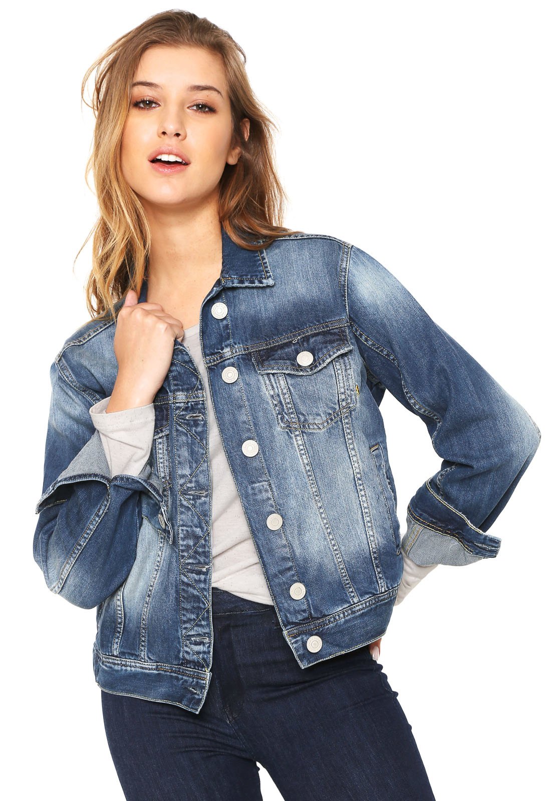 jaqueta jeans feminina zoomp