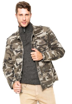 jaqueta parka camuflada