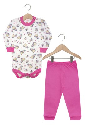 Conjunto 2pçs Zupt Baby Longo Abelha Pink Menor preço em Conjunto 2pçs Zupt Baby Longo Abelha Pink