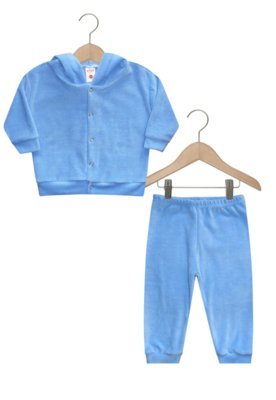 Menor preço em Conjunto Longo Zupt Baby Plush Azul