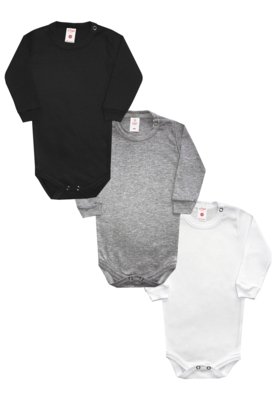 Kit 3pçs Body Zupt Baby Preto Menor preço em Kit 3pçs Body Zupt Baby Preto