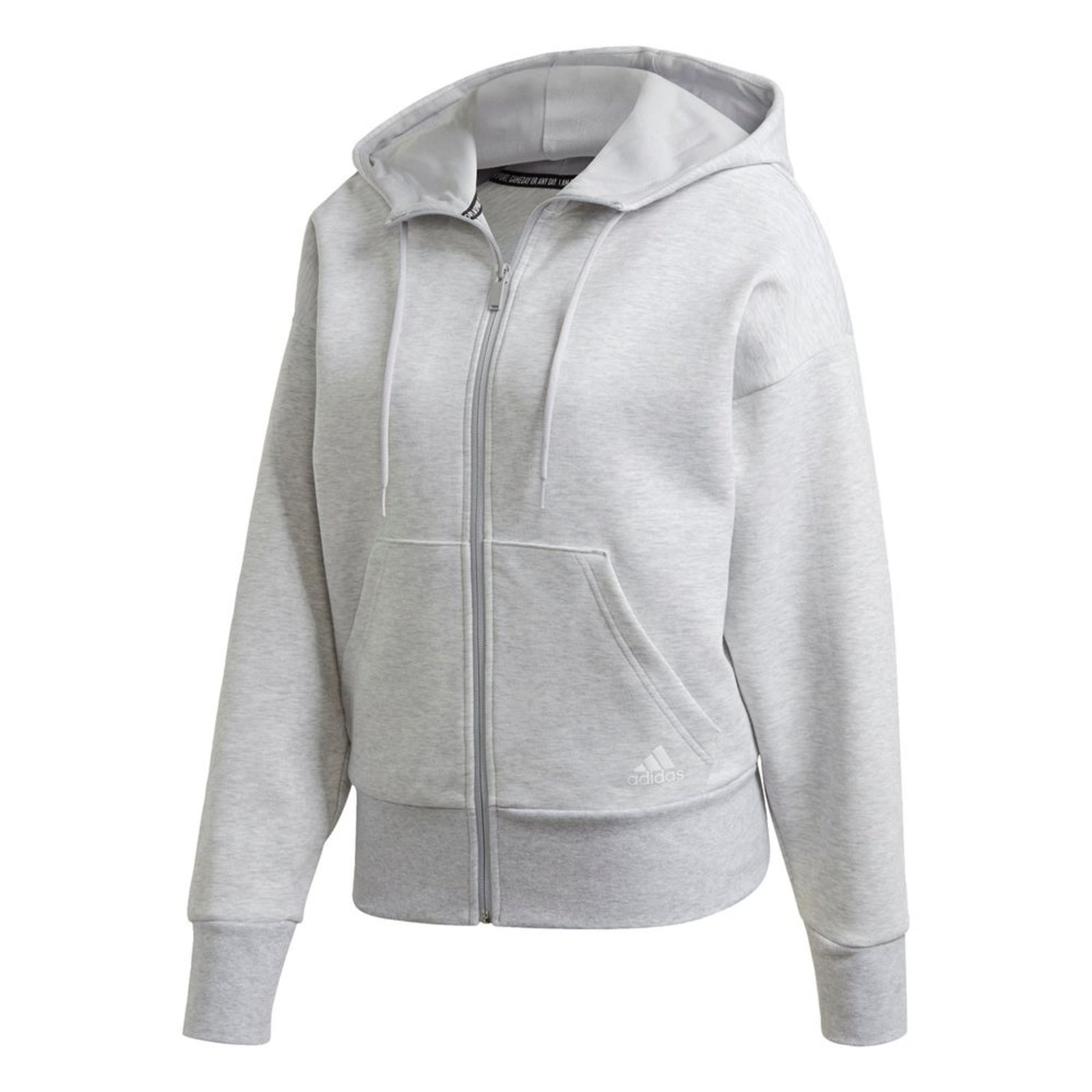 grey funnel neck moletom com capuz