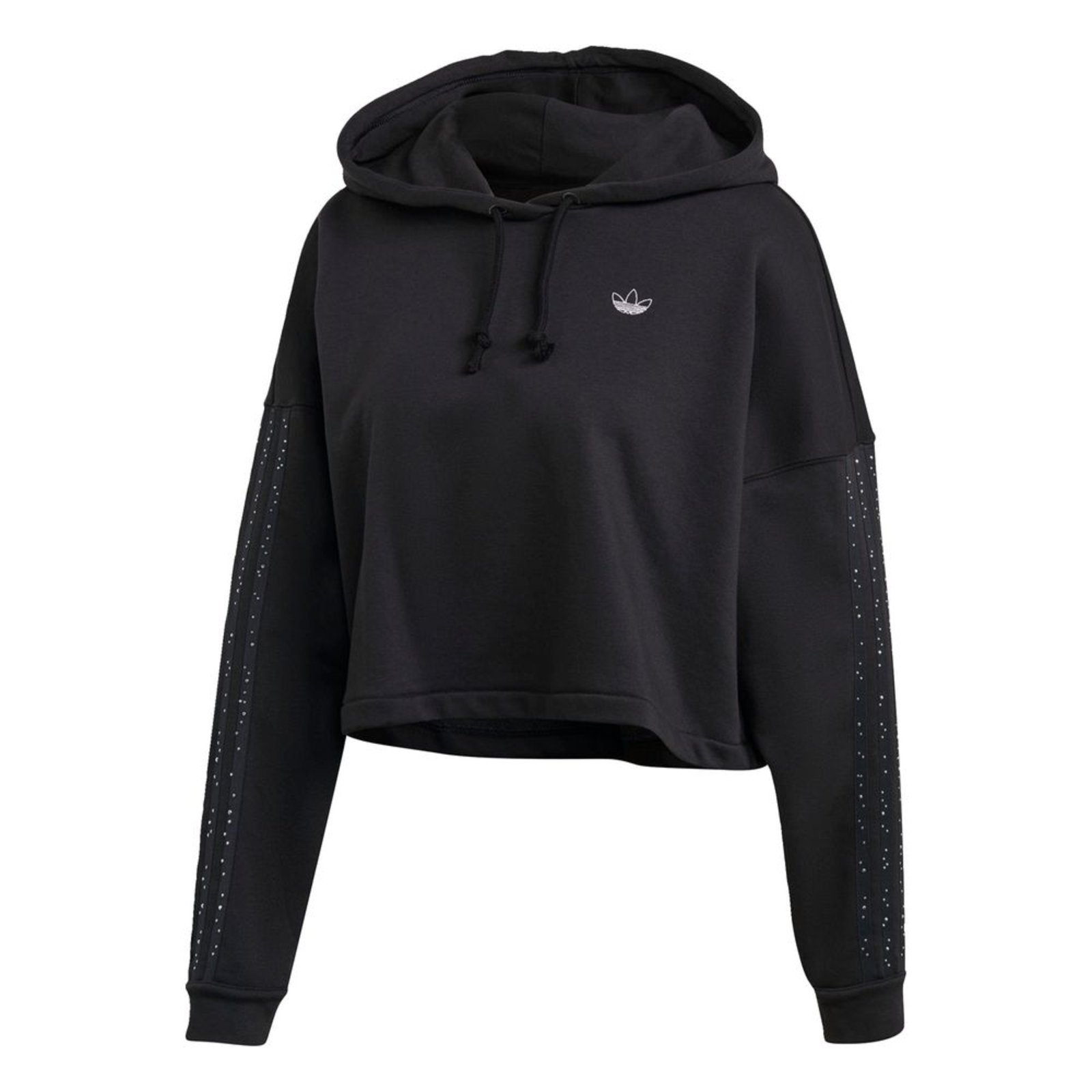 cropped black moletom com capuz zip up