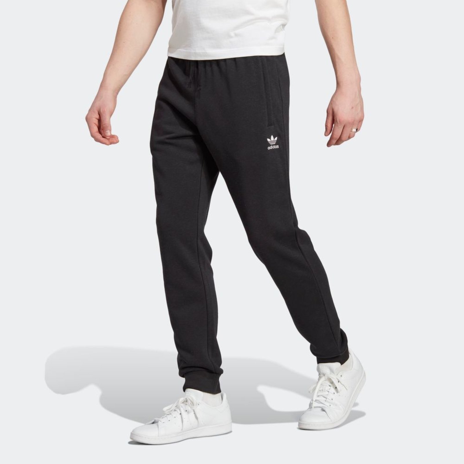 Calça Adidas Moletinho Essentials 3-Stripes Cinza Masculina