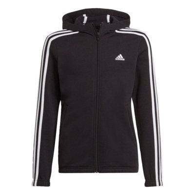 adidas 3 stripe zip moletom com capuz