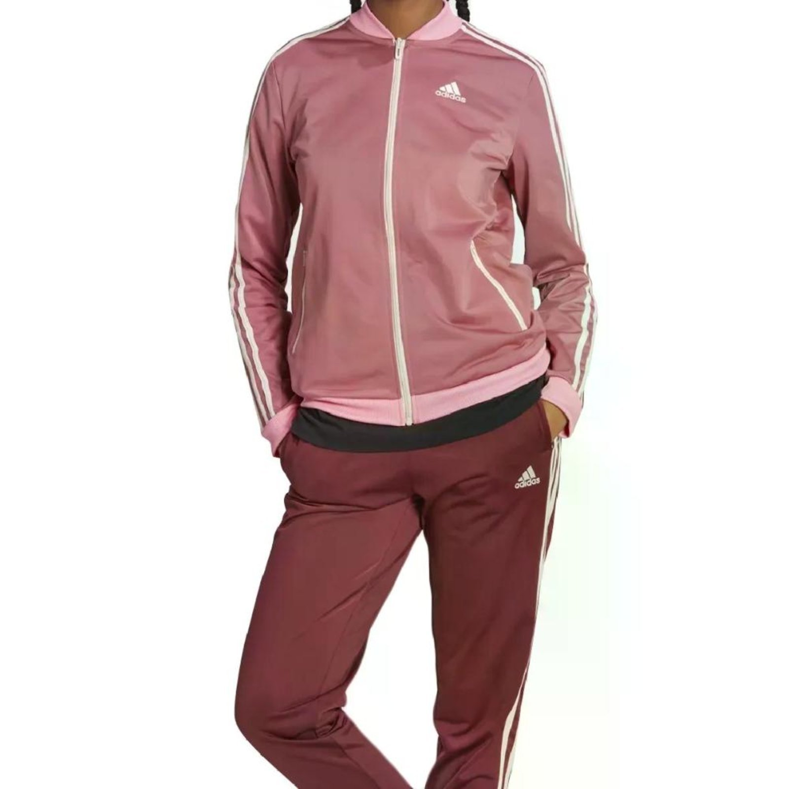 Agasalho Adidas Basic 3 Feminino Vinho - Compre Agora