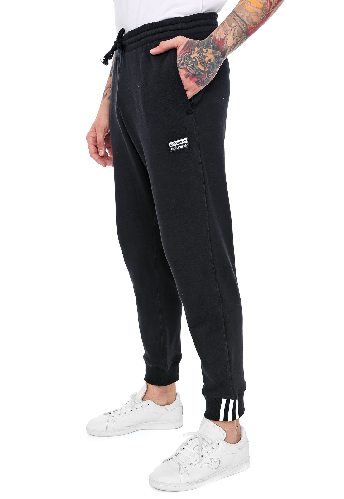 adidas originals ryv cuffed jogger in black