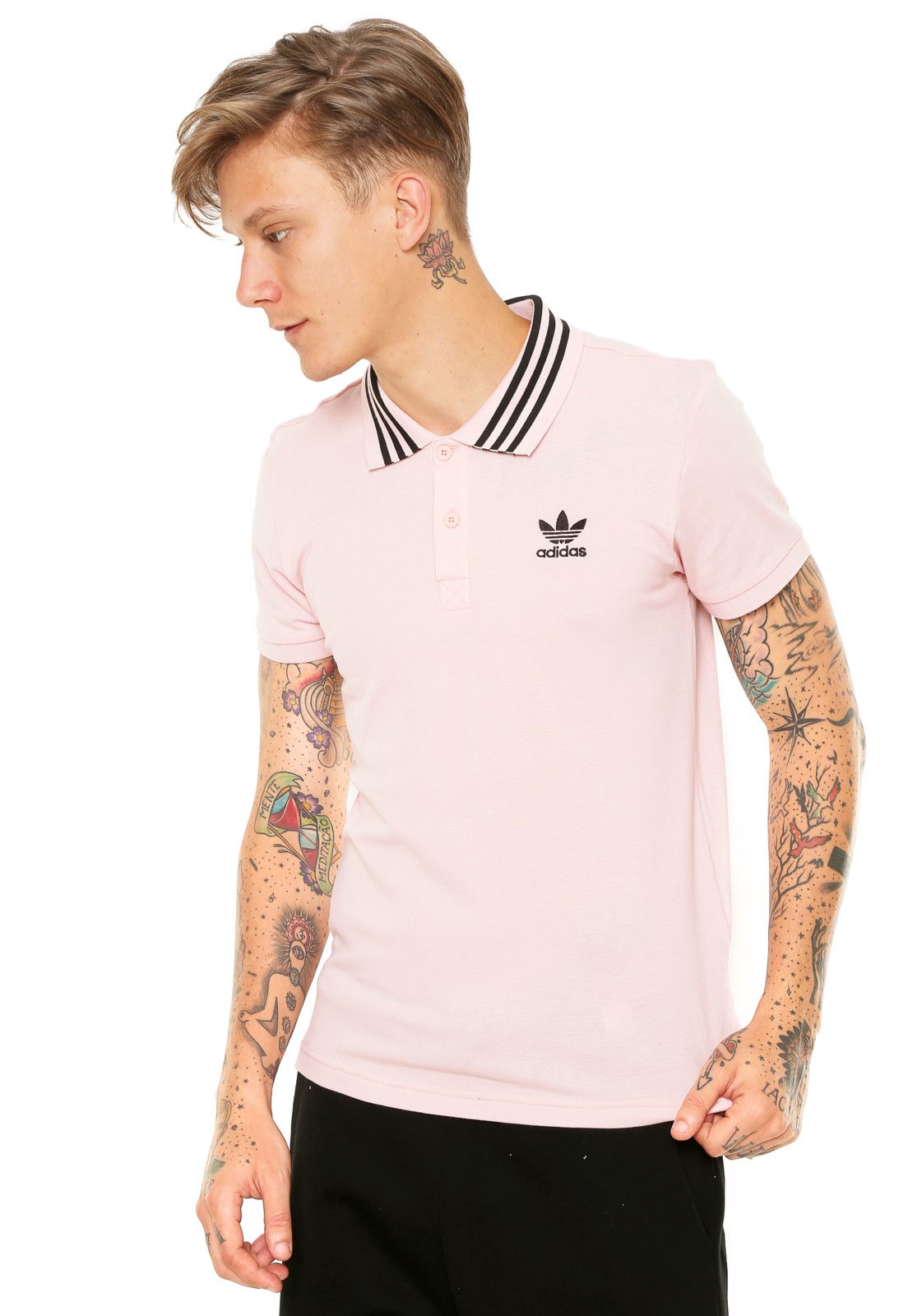 camiseta adidas masculina rosa