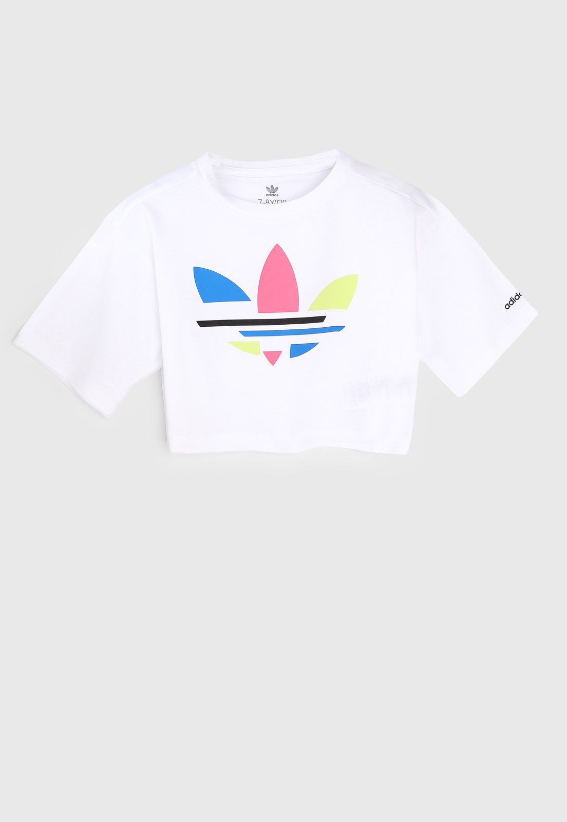 Camiseta Infantil Adidas Trefoil Infantil Branca E Rosa