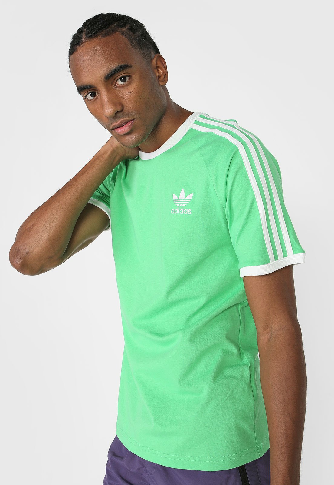 Camiseta Originals 3 Stripes Verde - Agora | Dafiti Brasil