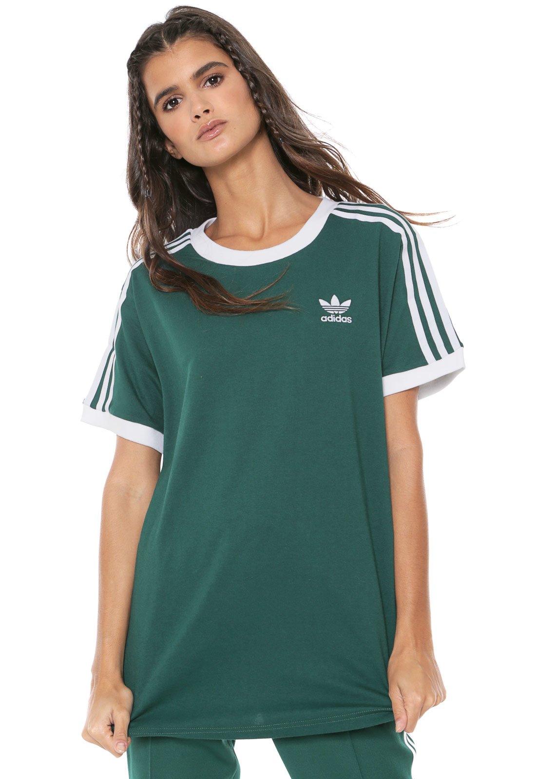 Camiseta adidas Originals ADICOLOR 3 Stripes Verde