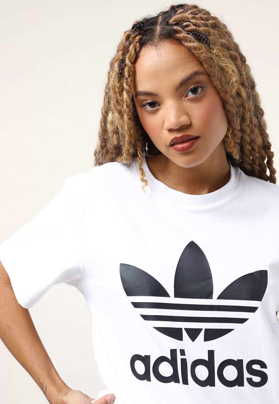 Camiseta Adidas Originals Adicolor Classics Trefoil Branca Compre