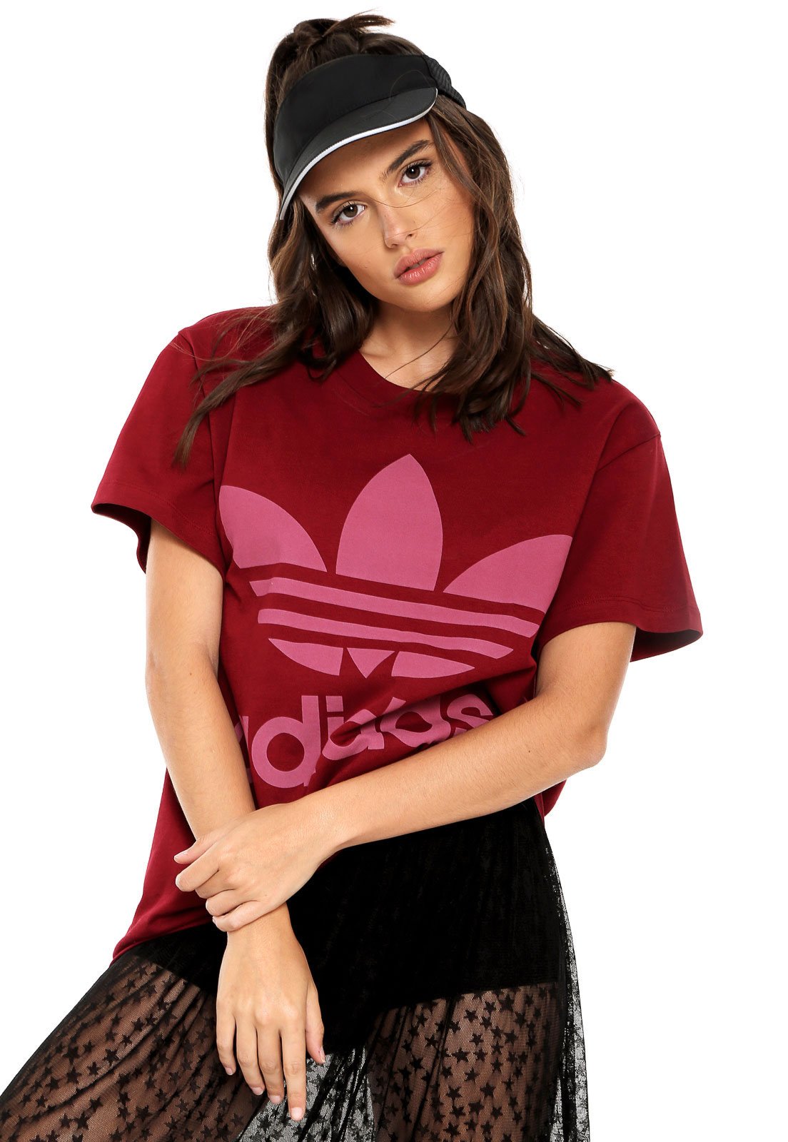 Camiseta adidas Originals Big Trefoil Vermelha - Compre Agora