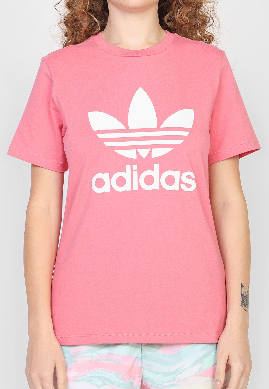 Camiseta Adidas Originals Trefoil Rosa Compre Agora Dafiti Brasil