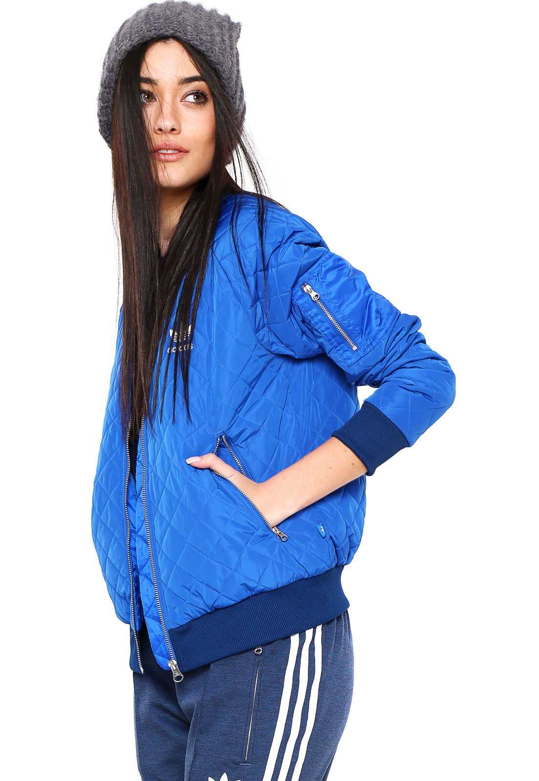 jaqueta azul adidas