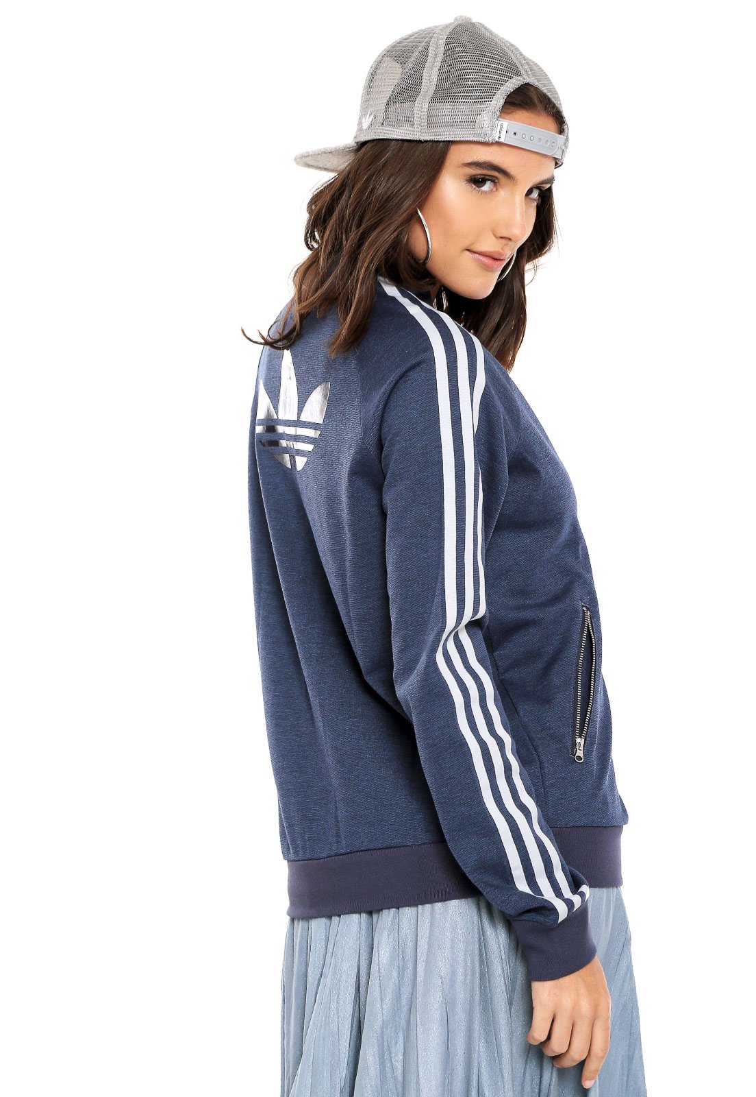 jaqueta adidas sst azul