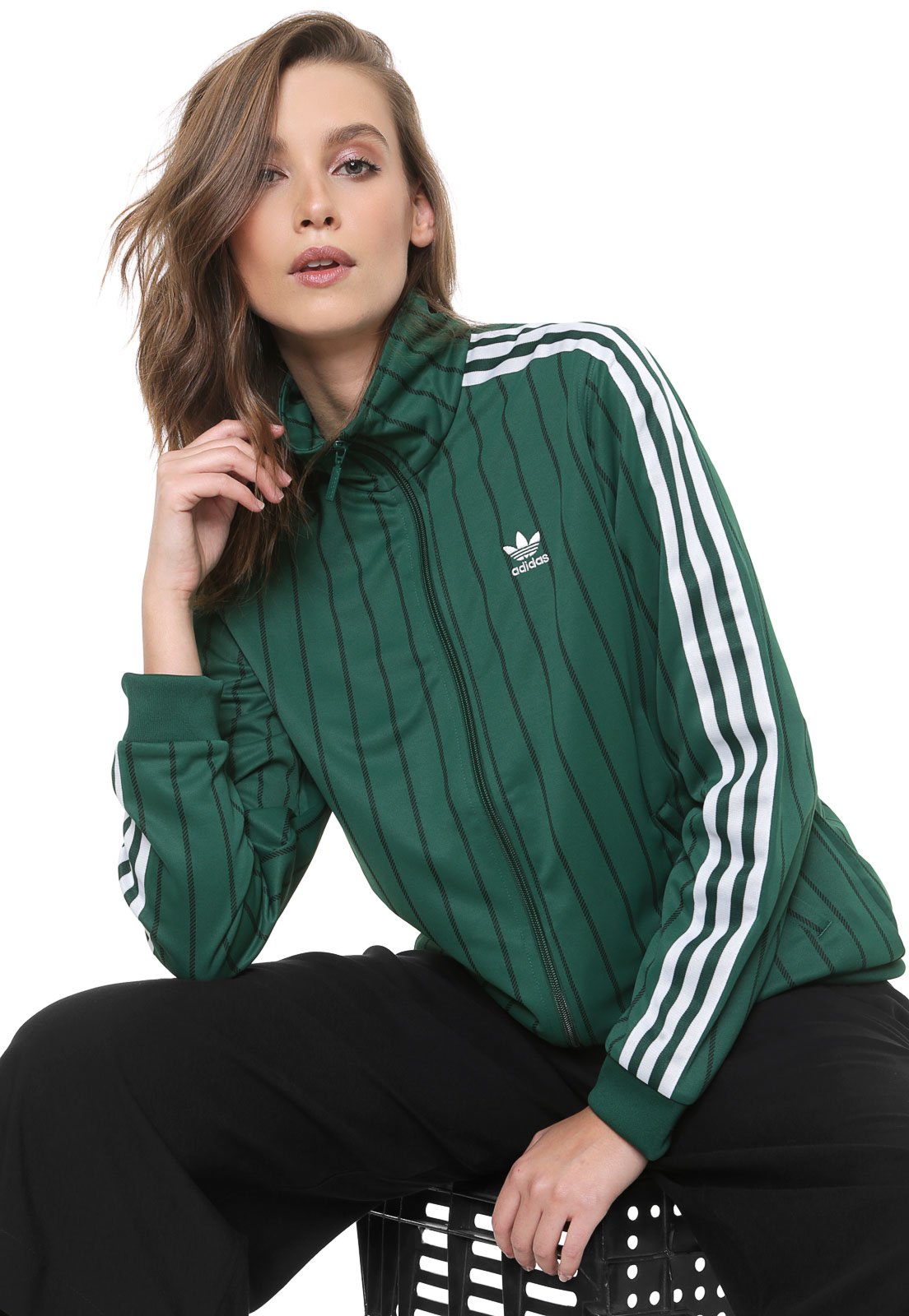 Jaqueta adidas Originals Veludo Track Top Verde - Compre Agora
