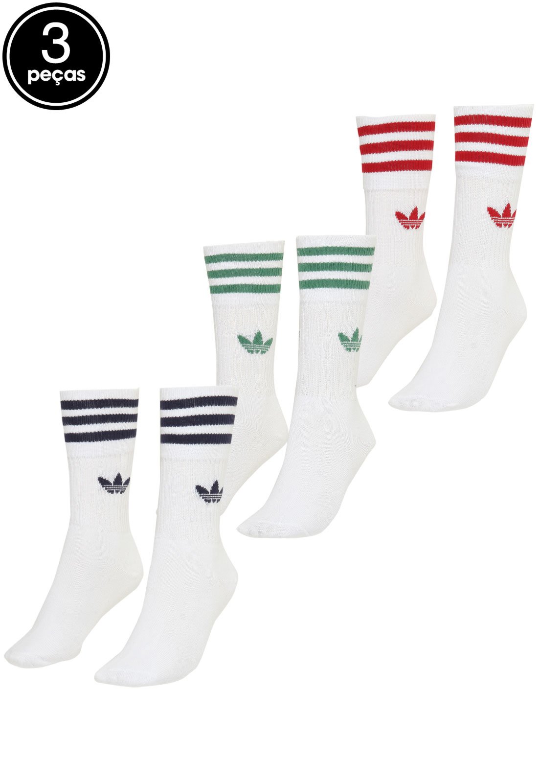 Meia adidas originals hot sale solid crew preta