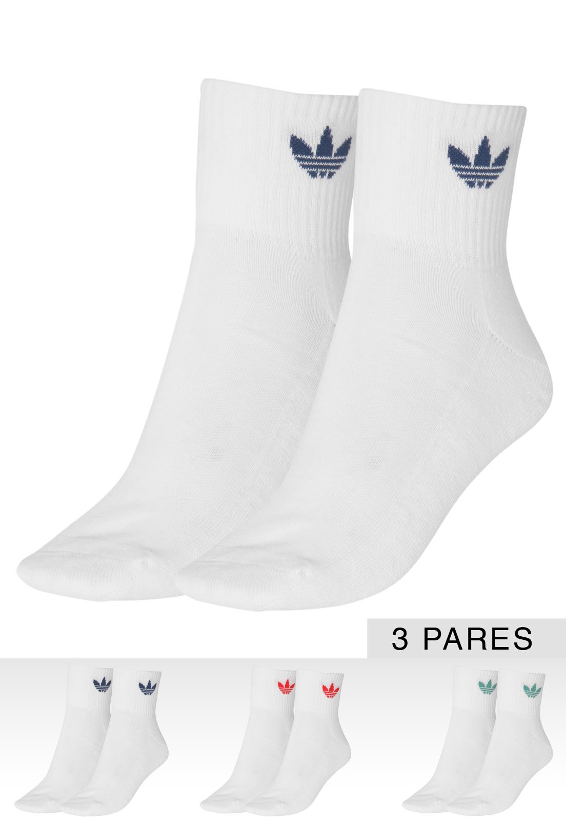 meias adidas cano baixo