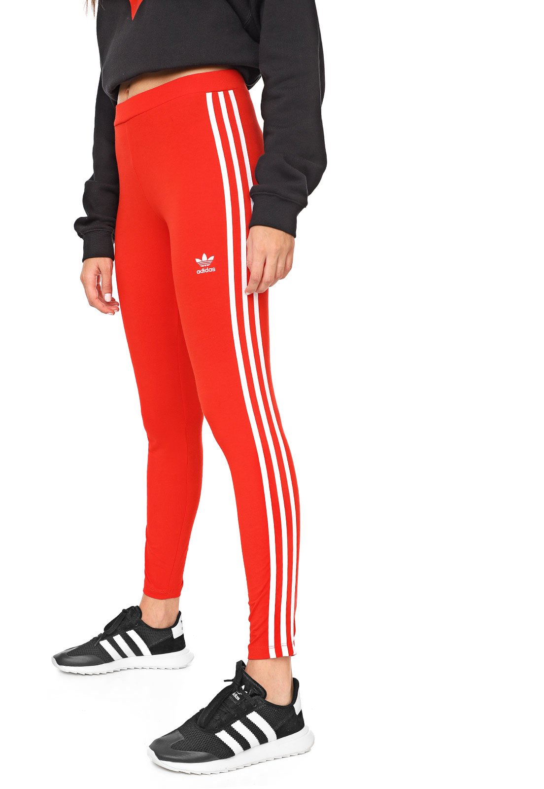 Legging adidas Originals 3 Stripes Tight Vermelha - Compre Agora