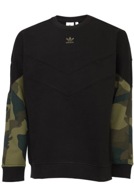 Menor preço em Moletom Fechado adidas Originals Camo Crew Preto/Verde