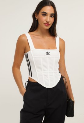 Regata Canelada adidas Originals Rib Corset Branca - Compre Agora